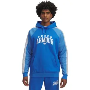 Under Armour RIVAL FLEECE COLORBLOCK Pánská mikina, modrá, velikost M
