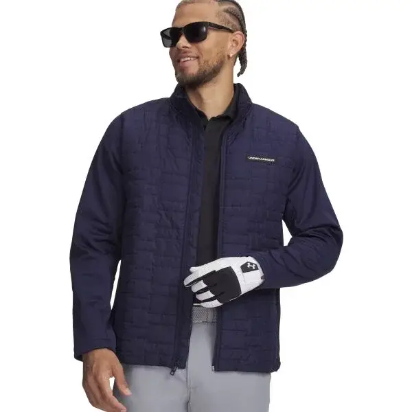 Under Armour DRIVE PRO INSULATED JACKET Pánská golfová bunda, tmavě modrá, velikost