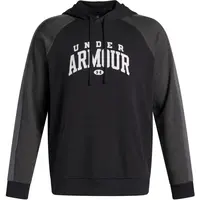 Under Armour RIVAL FLEECE COLORBLOCK Pánská mikina, černá, velikost L