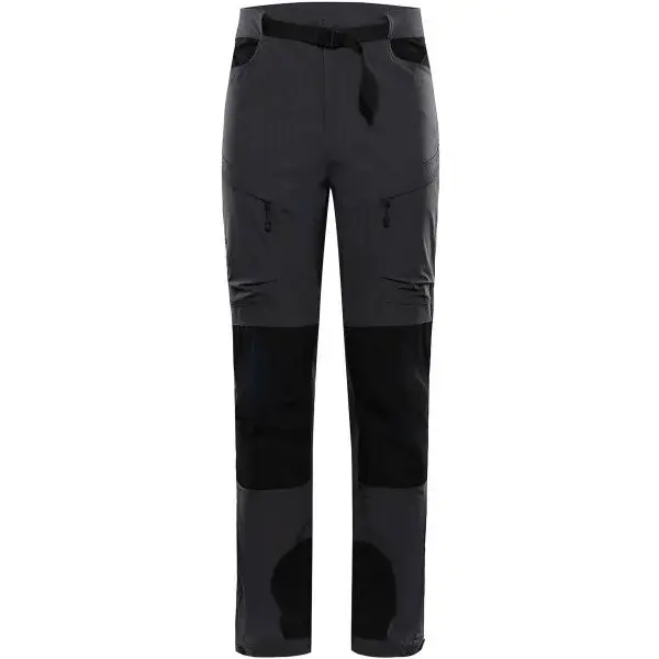 ALPINE PRO AKAN 2 Pánské softshellové kalhoty, tmavě šedá, velikost