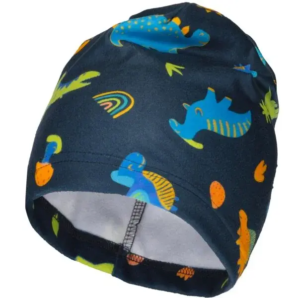 UNUO BASIC Dětská fleecová čepice, modrá, velikost