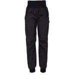 UNUO STREET Dětské softshellové kalhoty, černá, velikost 140-146