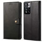 Lenuo Leather flipové pouzdro pro Xiaomi Redmi Note 11 Pro+ 5G, černá