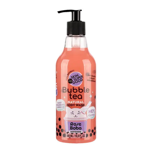 ORGANIC SHOP SKIN SUPER GOOD Bubble Tea Zjemňující sprchový gel Rose Boba 500 ml