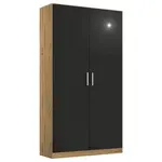 Rauch Möbel ŠATNÍ SKŘÍŇ S OTOČNÝMI DVEŘMI, šedá, dub artisan, 91/197/54 cm