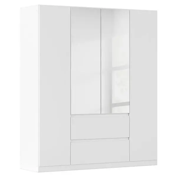 Rauch Möbel ŠATNÍ SKŘÍŇ S OTOČNÝMI DVEŘMI, barvy stříbra, bílá, 181/210/54 cm