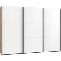 MID.YOU SKŘÍŇ S POSOUVACÍMI DVEŘMI, bílá, barvy dubu, 300/216/65 cm