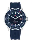 TOMMY HILFIGER Analógové hodinky 'REMY'  námornícka modrá / červená / strieborná