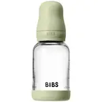 BIBS Baby Glass Bottle Round Latex antikoliková lahev Sage 120 ml