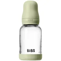 BIBS Baby Glass Bottle Round Latex antikoliková lahev Sage 120 ml