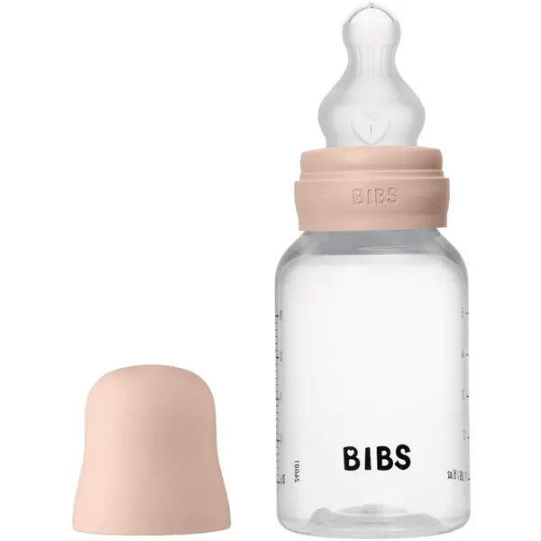 BIBS Anti-Colic Baby Bottle Silicone antikoliková lahev se silikonovým dudlíkem Blush 150 ml