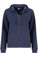 Tmavě modrá mikina s kapucí na zip