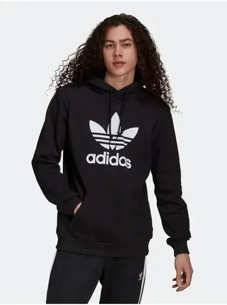 Černá pánská mikina s kapucí adidas Originals - Pánské