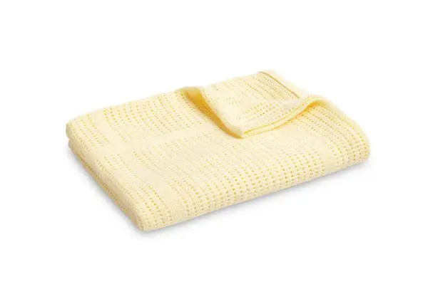 Jemná ažurková bavlnená dečka 110x70 - krémová