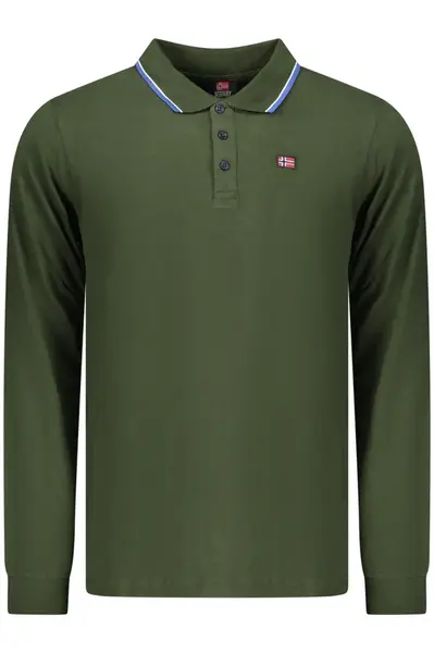 NORWAY 1963 MEN'S LONG-SLEEVED POLO SHIRT, GREEN