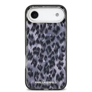 Zadní kryt Karl Lagerfeld IML Leopard MagSafe pro Apple iPhone Air, šedá