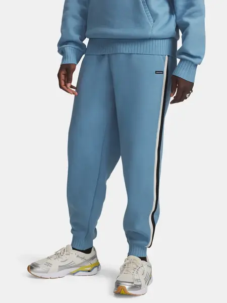 Pánské tepláky Under Armour UA Icon Heavy Rib Jogger-BLU - Pánské