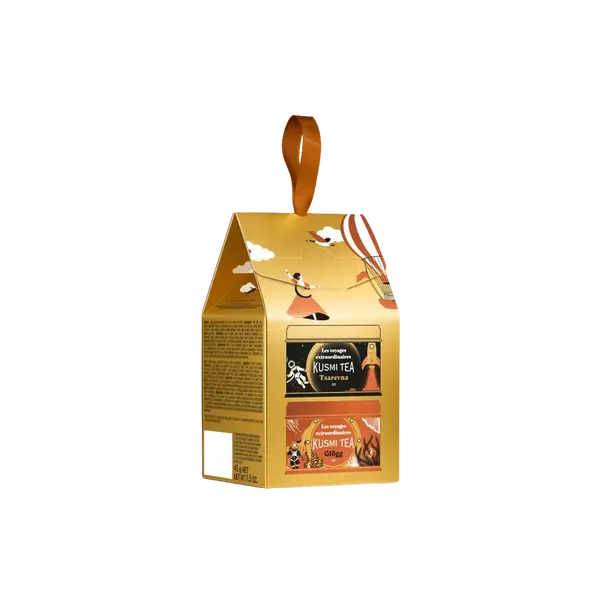 KUSMI TEA Vianočný darčekový set dvoch čajových miniatúr Glögg a Tsarevna 2025 2 x 20 g