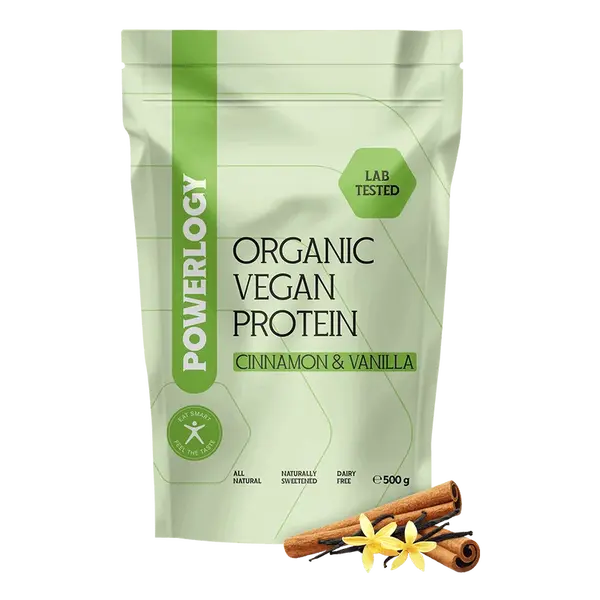 POWERLOGY Organic Vegan Protein Cinnamon and Vanilla 500 g