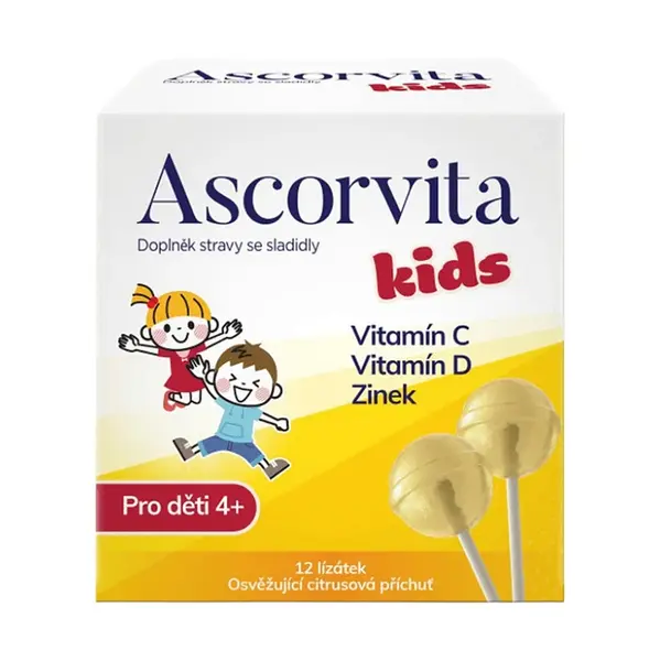 ASCORVITA Kids lízátka pro děti 12kusů