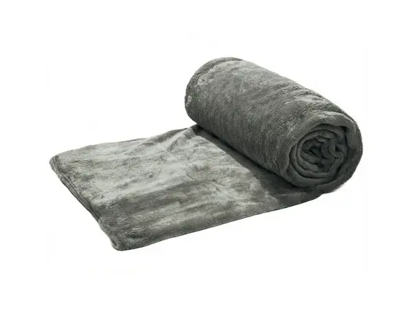 Šedá mikroplyšová deka CALMI 150x200 cm