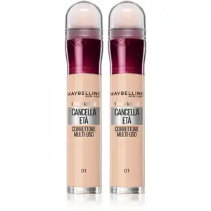 MAYBELLINE NEW YORK Instant Anti Age Eraser tekutý korektor s aplikátorom výhodné balenie odtieň 01 Light