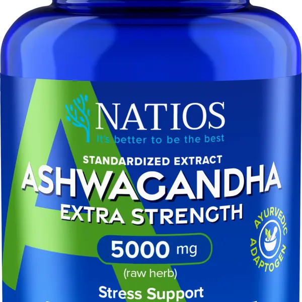 NATIOS Standardized Extract Ashwagandha Extra Strenght 5000 mg 90 kapslí