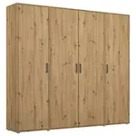 Rauch Möbel ŠATNÍ SKŘÍŇ S OTOČNÝMI DVEŘMI, dub artisan, 187/194/53 cm