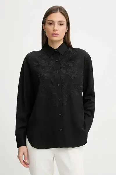 Košile s příměsí lnu Tommy Hilfiger