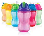 NUBY Hrneček netekoucí se sklápěcím brčkem a regulovatelným průtokem 360 ml, 12 m+