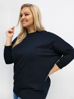 Plus size mikina v tmavě modré barvě