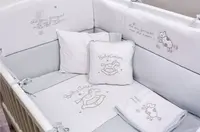 Posteľná súprava do postieľky 75x115cm chloe - biela/sivá