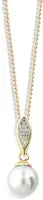 Cutie Jewellery Luxusný prívesok zo žltého zlata s pravou perlou a zirkónmi Z6304-3152-40-10-X-1