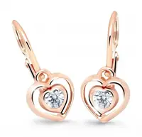 Cutie Jewellery Detské srdiečkové náušnice C2752-10-X-4 biela