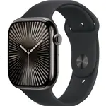 APPLE Watch Series 10 Cellular 42mm Břidlicově šedý titan s černým sportovním řemínkem M/L