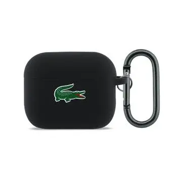 Pouzdro Lacoste Liquid Silicone Croc Logo Pouzdro pro AirPods Pro 3, black