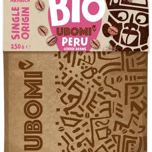 UBOMI BIO Peru zrnková káva 250 g
