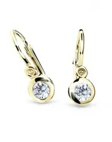 Cutie Jewellery Zlaté detské náušnice C1537-10-X-1 biela