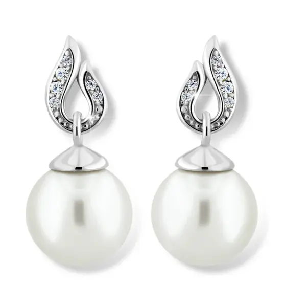 Cutie Jewellery Pôsobivé perlové náušnice z bieleho zlata Z6397-3125-10-X-2