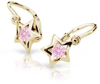 Cutie Jewellery Zlaté detské náušnice C1942-10-X-1 ružová