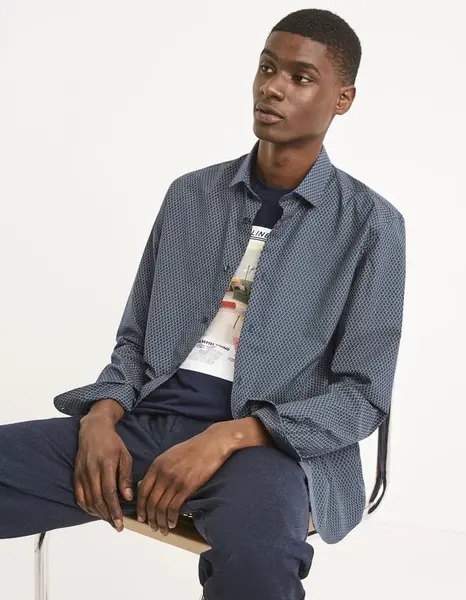 Celio Cotton Shirt Taventy - Men's