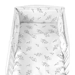 Baby Nellys Sada do postýlky 3D, mantinel a povlečení - Louka, bílá, 135x100