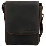 Pánská kožená crossbody taška tmavě hnědá - Greenwood Nash