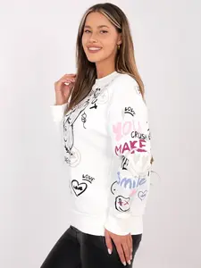 Bílá mikina s potiskem