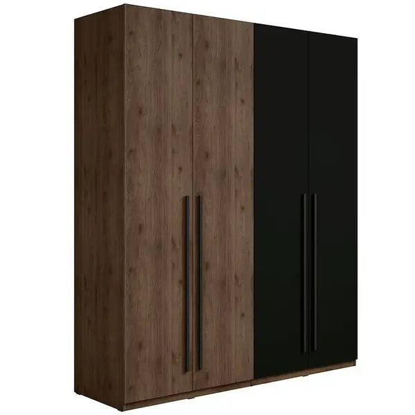 Šatní skříň Wenecja 20 ořech elegant/černá onyx