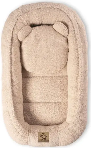 Obojstranné hniezdočko s vankúšikom Teddy Bouclé - béžové