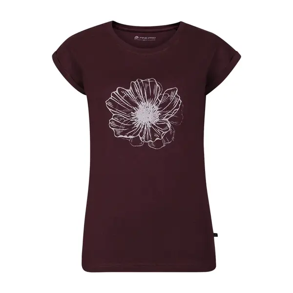 Dámské triko alpine pro nogera vínová l