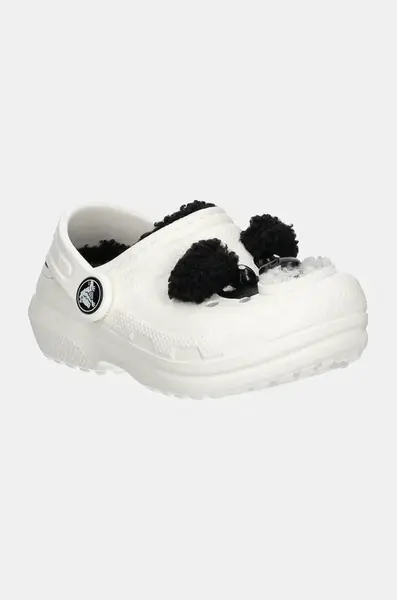 Detské šľapky Crocs CLASSIC LINED IAM PANDA BEAR CLOG