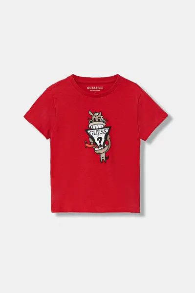 Dětské bavlněné tričko Guess