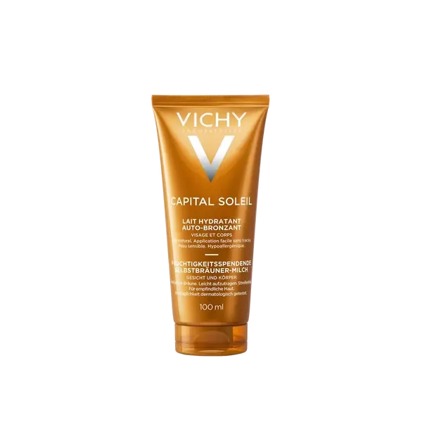 VICHY Idéal Soleil Hydratační samoopalovací mléko na obličej a tělo 100 ml